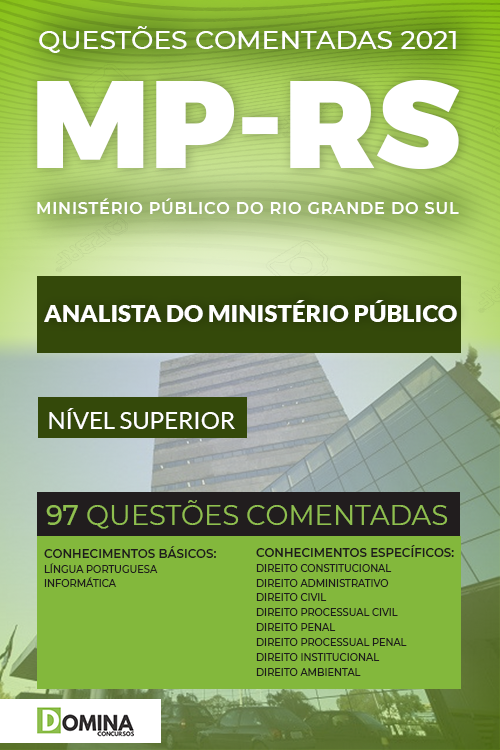 Questões Comentadas MP RS 2021 Analista do Ministério Público