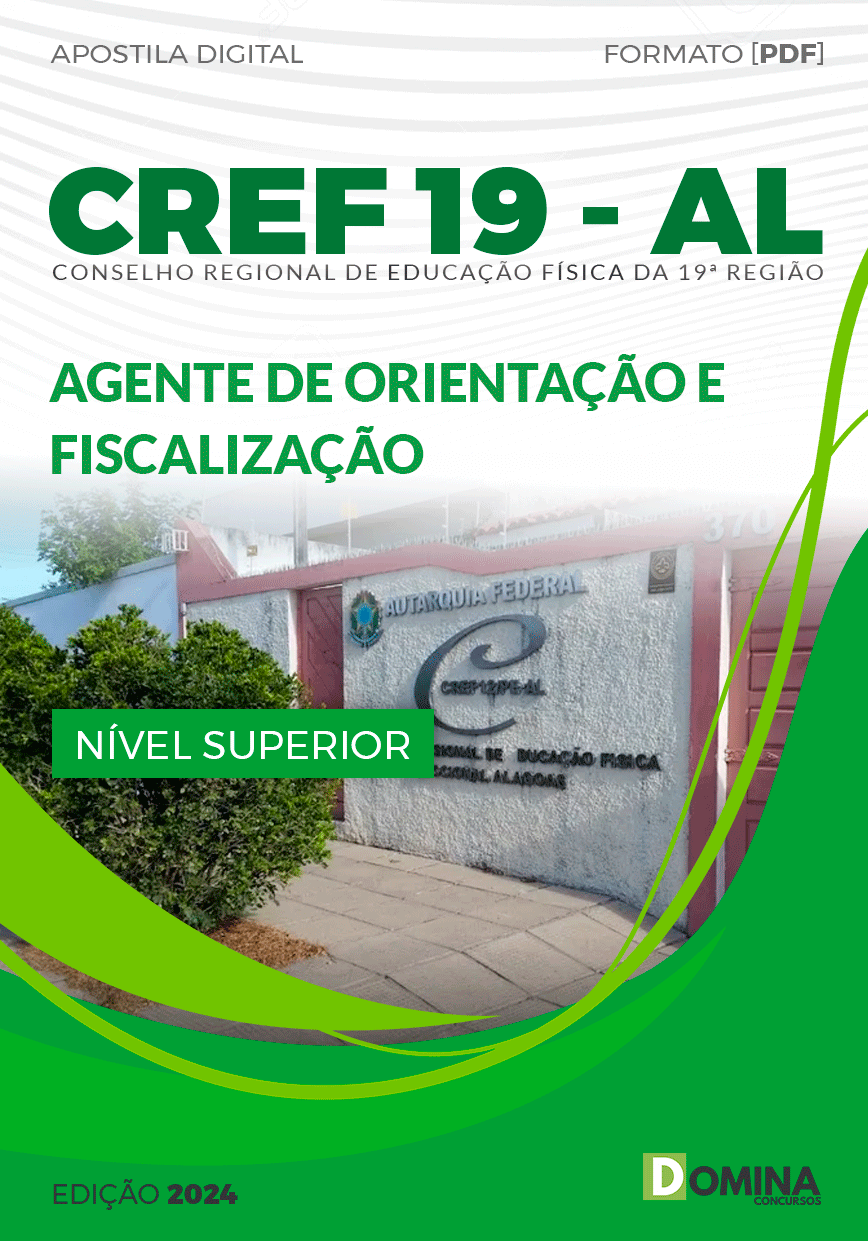 Apostila CREF19 AL 2024 Agente Orientação Fiscalização