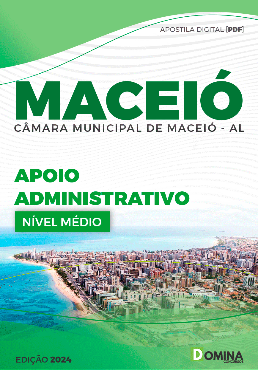 Apostila Câmara Maceió AL 2024 Apoio Administrativo