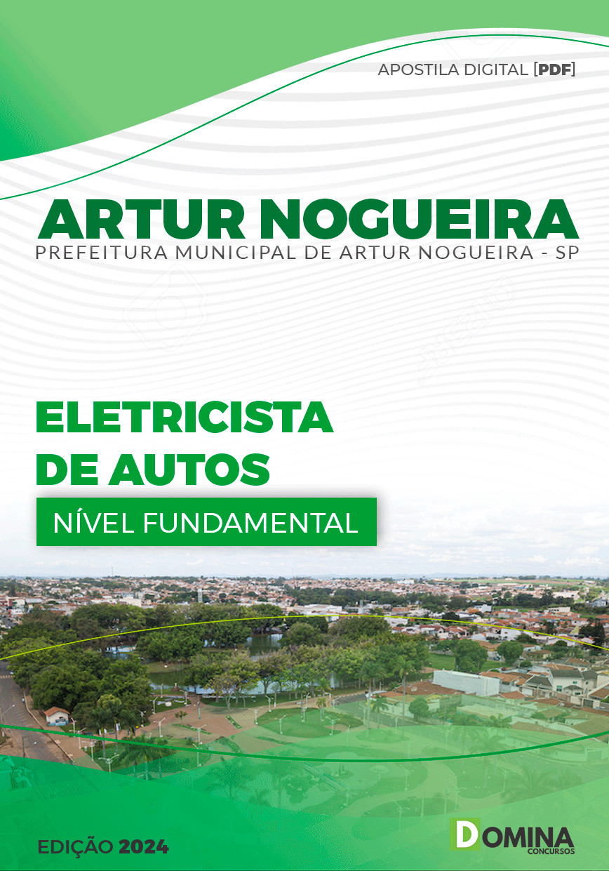Apostila Pref Artur Nogueira SP 2024 Eletricista de Autos