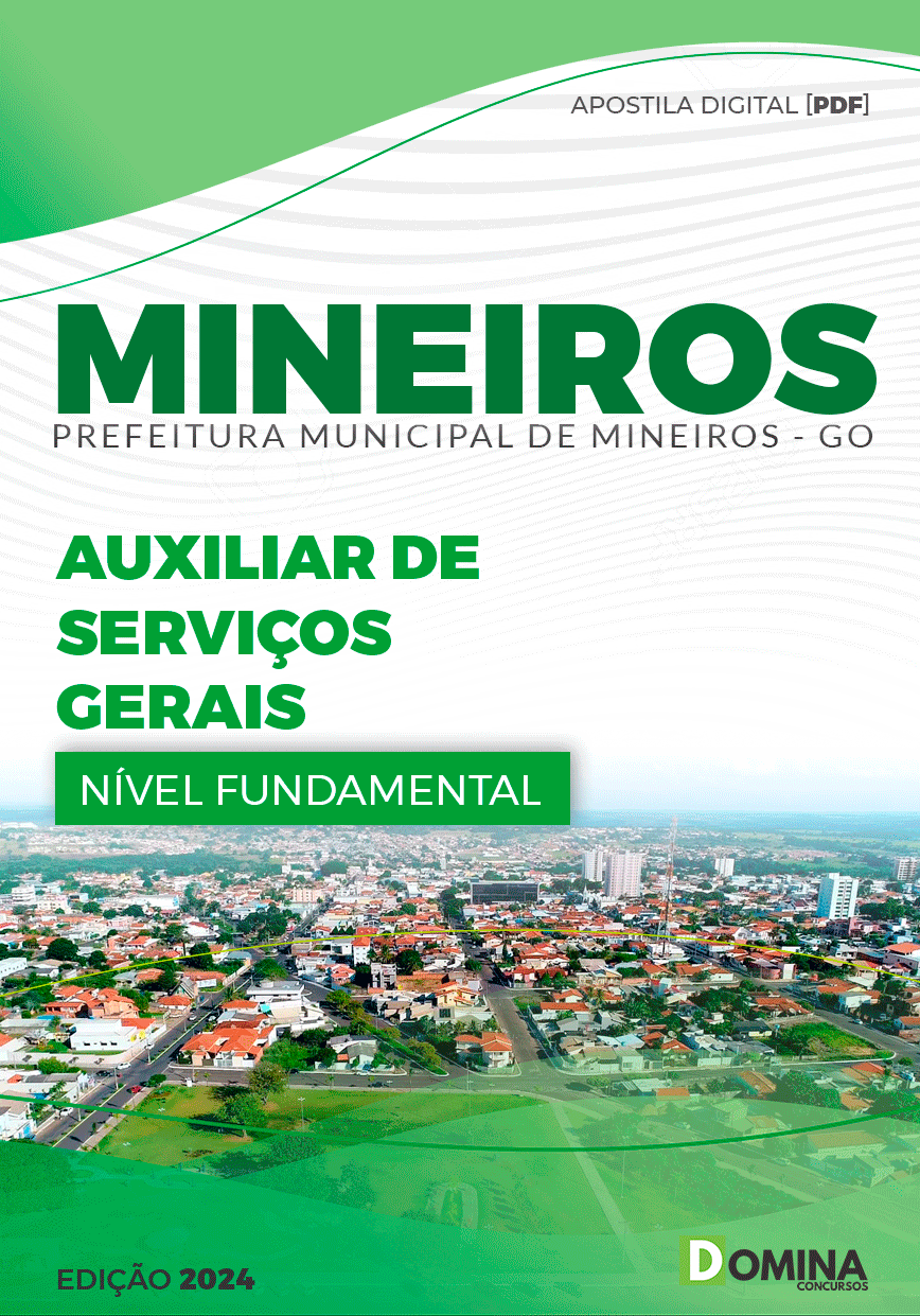 Apostila Prefeitura Mineiros GO 2024 Auxiliar de Serviços Gerais