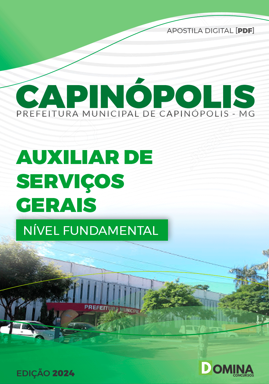 Apostila Prefeitura Capinópolis MG 2024 Auxiliar Serviços Gerais