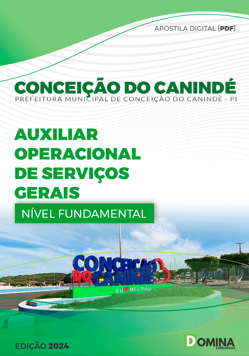Apostila Pref Conceição do Canindé PI 2024 Auxiliar Serviço Geral