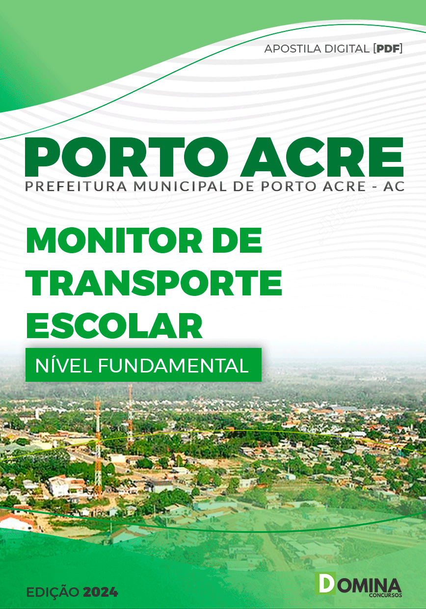 Apostila Prefeitura Porto Acre AC 2024 Monitor Transporte Escolar
