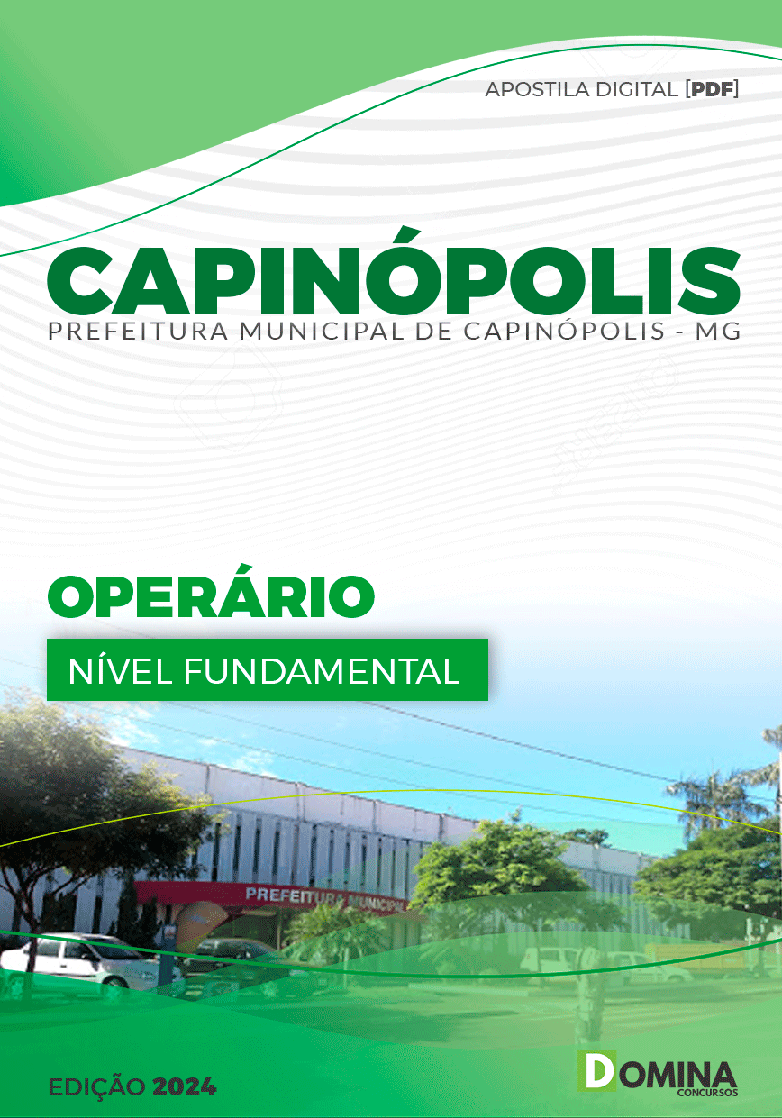 Apostila Prefeitura Capinópolis MG 2024 Operário