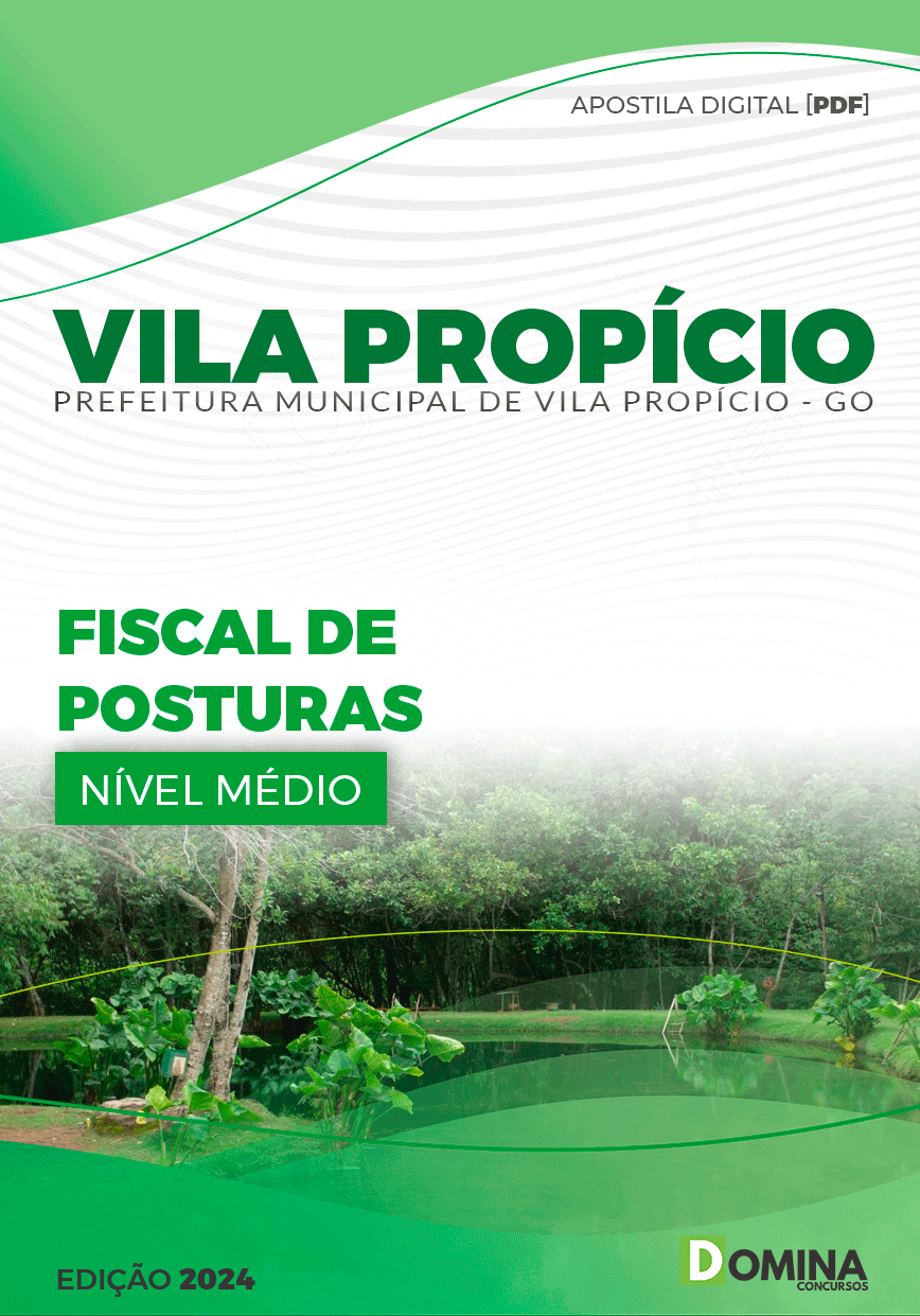 Apostila Prefeitura Vila Propício GO 2024 Fiscal De Posturas