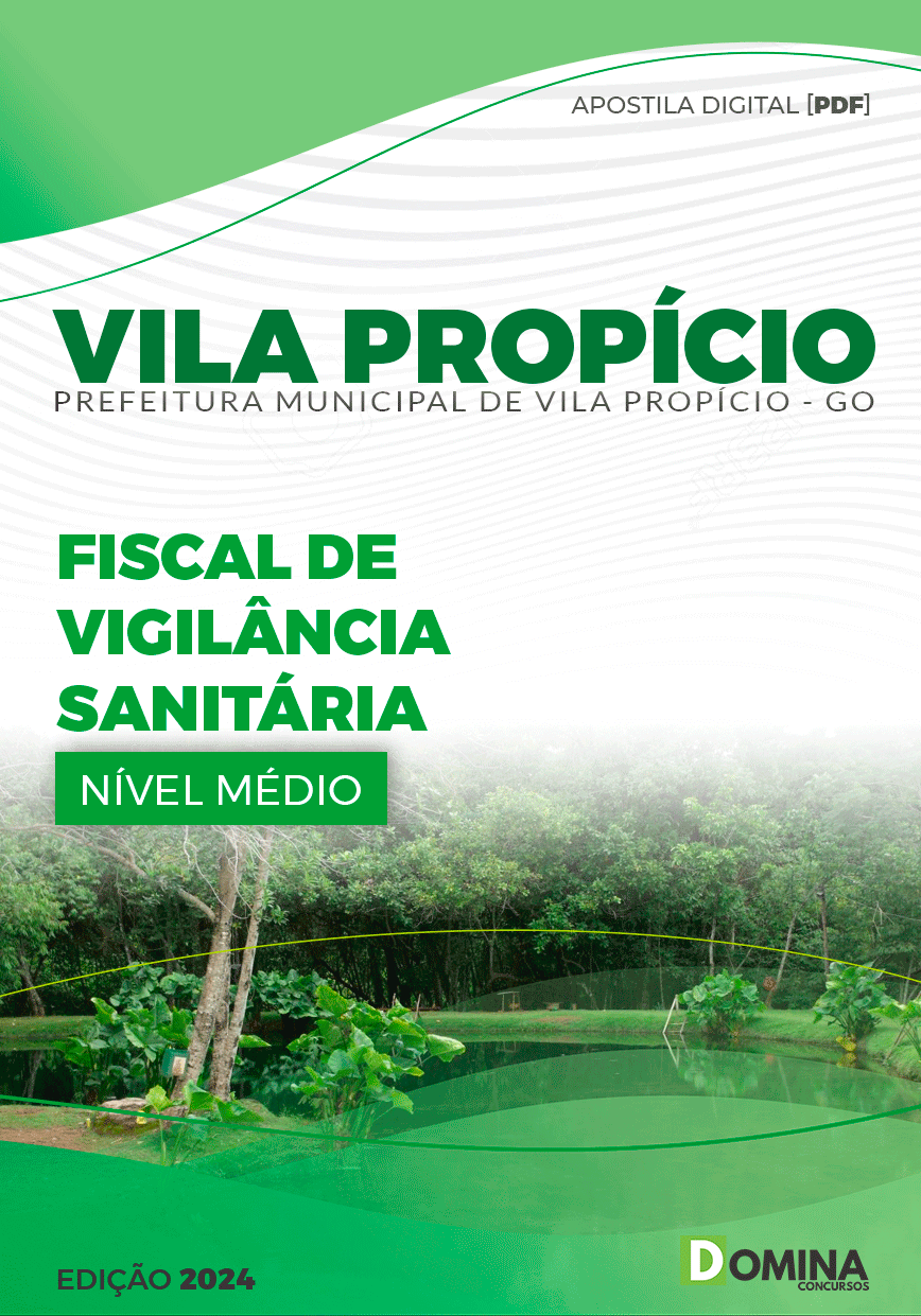 Apostila Prefeitura Vila Propício GO 2024 Fiscal De Vigilância Sanitária