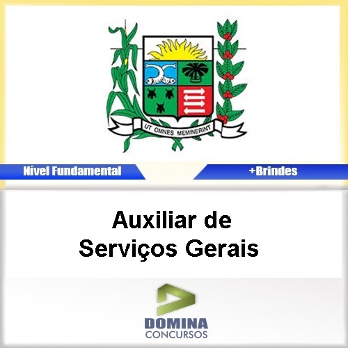Apostila Araxá MG 2016 Auxiliar de Serviços Gerais PDF