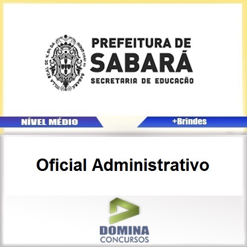 Apostila Sabara MG 2016 Oficial Administrativo PDF