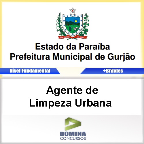 Apostila Gurjão PB 2017 Agente de Limpeza Urbana