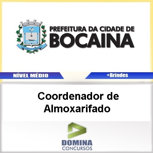 Apostila Bocaina SP 2017 Coordenador de Almoxarifado