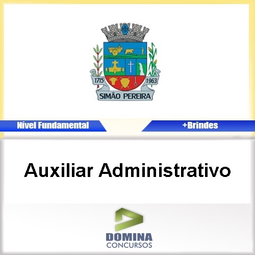 Apostila Simão Pereira MG 2017 Auxiliar Administrativo