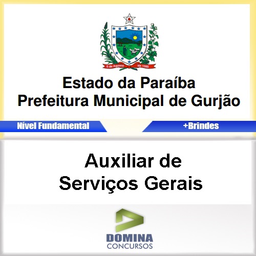 Apostila Gurjão PB 2017 Auxiliar de Serviços Gerais