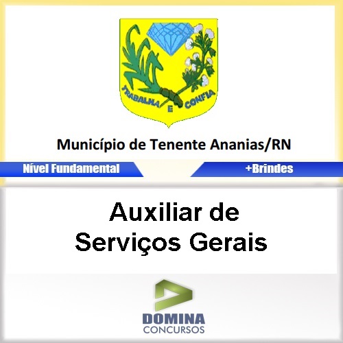 Apostila Tenente Ananias 2017 Auxiliar Serviços Gerais