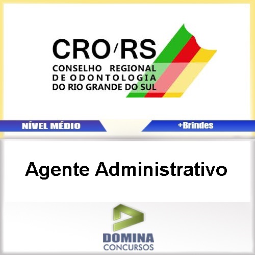 Apostila Concurso CRO RS 2017 Agente Administrativo