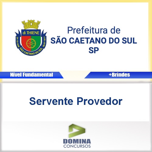 Apostila São Caetano do Sul SP 2017 Servente Provedor