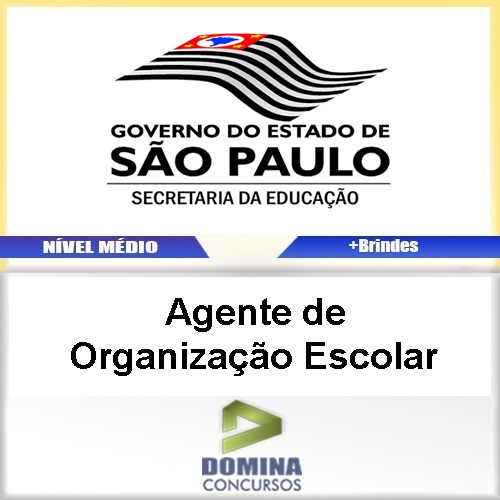 Apostila SEE SP 2017 Agente de Organização Escolar