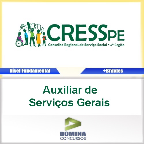 Apostila CRESS PE 2017 Auxiliar de Serviços Gerais