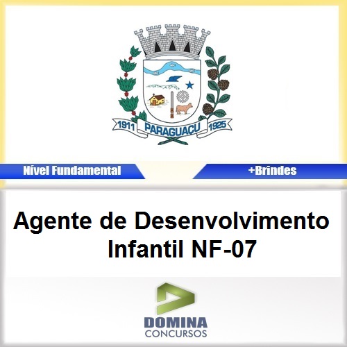 Apostila Paraguaçu MG 2017 AGT Desenvolvimento Infantil