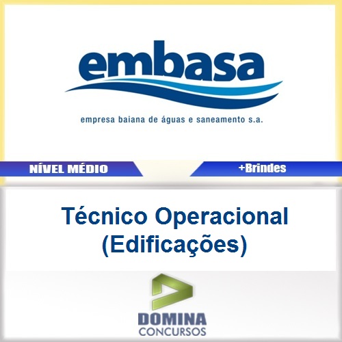 Apostila EMBASA 2017 Técnico Operacional Edificações