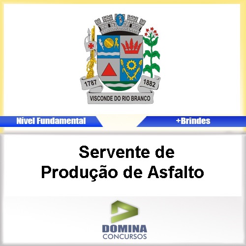 Apostila Visconde Rio Branco MG 2017 Servente Asfalto