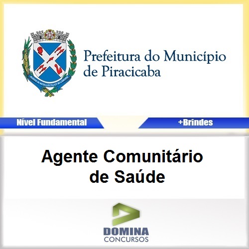 Apostila Piracicaba SP 2017 Agente Comunitário Saúde