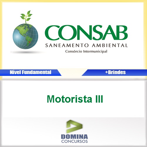 Apostila Concurso CONSAB SP 2017 Motorista III