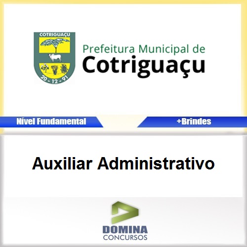 Apostila Cotriguaçu MT 2017 Auxiliar Administrativo