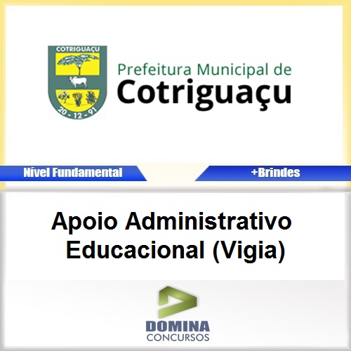 Apostila Cotriguaçu MT 2017 Apoio Educacional Vigia