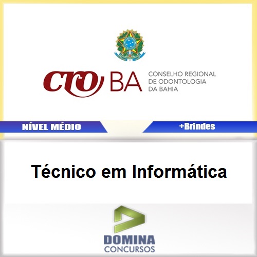 Apostila CRO BA 2017 Técnico em Informática