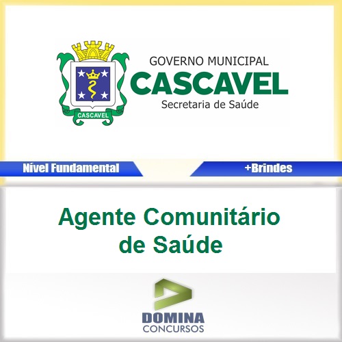 Apostila Cascavel PR 2017 Agente Comunitário Saúde