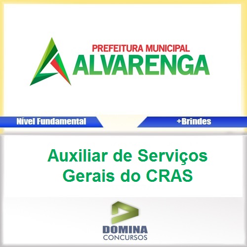 Apostila Alvarenga MG 2017 AUX Serviços Gerais CRAS