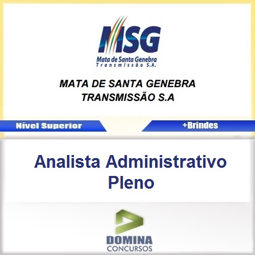 Apostila MSG 2017 Analista Administrativo Pleno