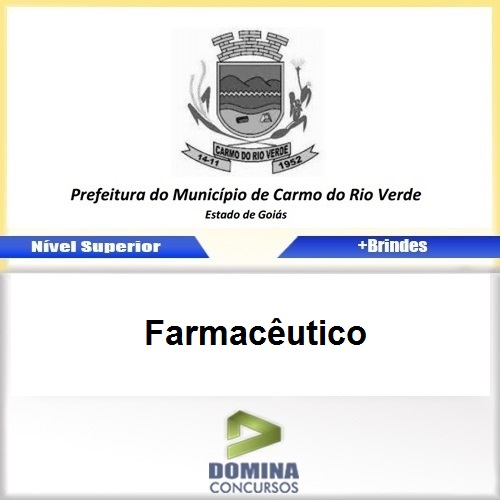 Apostila Carmo do Rio Verde GO 2017 Farmacêutico