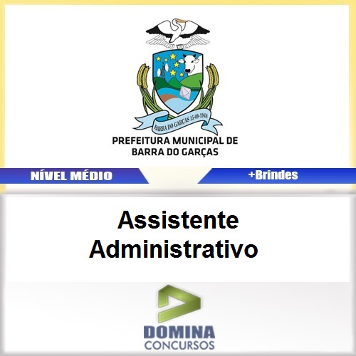 Apostila Barra do Garças 2017 Assistente Administrativo