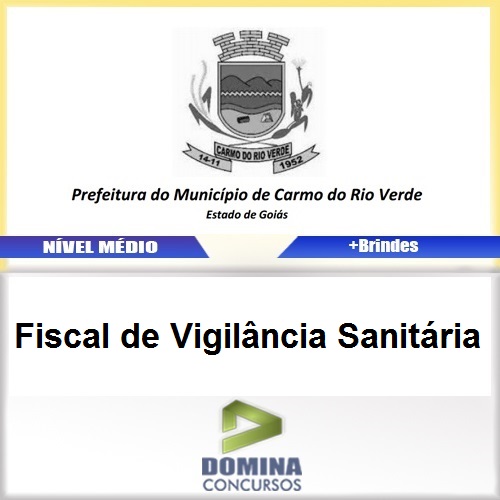 Apostila Carmo do Rio Verde GO Fiscal Vigilância Sanitária