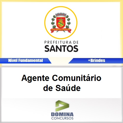 Apostila Santos SP 2017 Agente Comunitário de Saúde