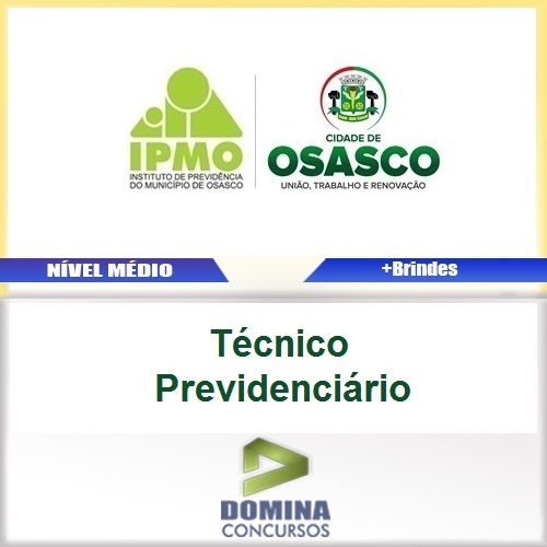 Apostila IPMO Osasco SP 2017 Técnico Previdenciário