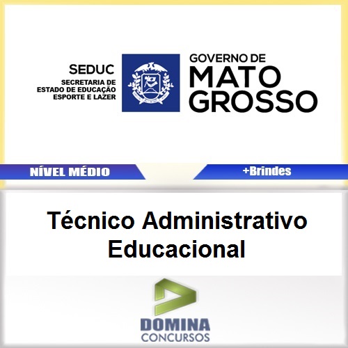 Apostila SEDUC MT 2017 Técnico ADM Educacional