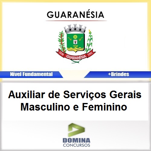 Apostila Guaranésia MG 2017 Auxiliar de Serviços Gerais
