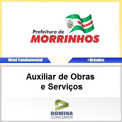 Apostila Morrinhos GO 2017 Auxiliar de Obras Serviços
