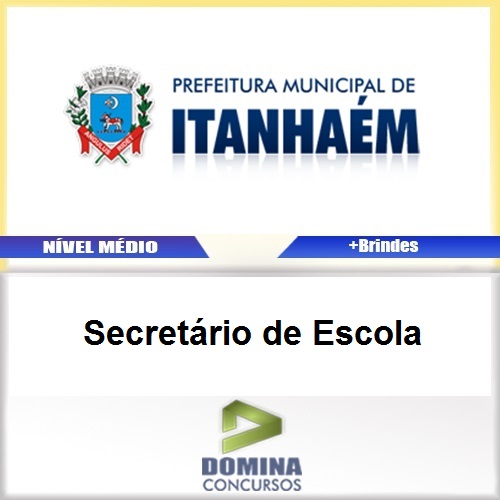 Apostila Itanhaém SP 2017 Secretário de Escola