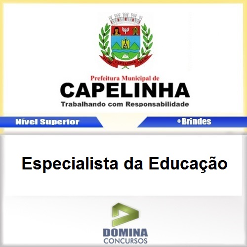 Apostila Capelinha MG 2017 Especialista da Educação