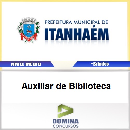 Apostila Itanhaém SP 2017 Auxiliar de Biblioteca