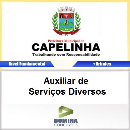 Apostila Capelinha MG 2017 Auxiliar Serviços Diversos