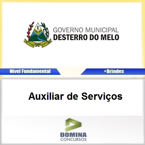 Apostila Desterro Melo MG 2017 Auxiliar de Serviços