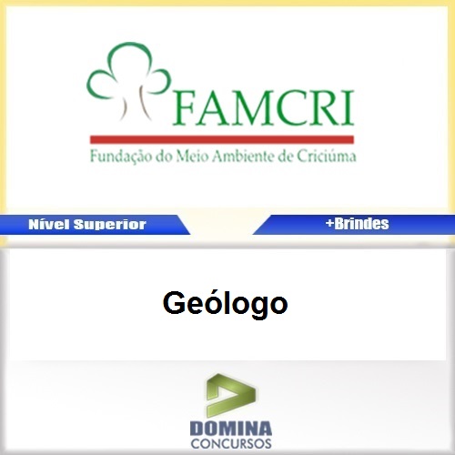 Apostila Concurso FAMCRI SC 2017 Geólogo PDF