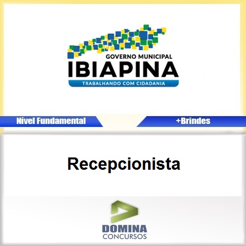 Apostila Concurso Ibiapina CE 2017 Recepcionista