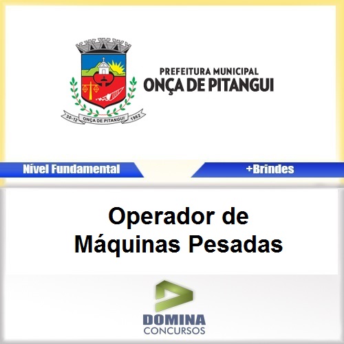 Apostila Onça Pitangui MG 2017 Operador de Máquinas Pesadas