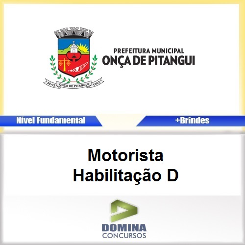Apostila Onça Pitangui MG 2017 Motorista Habilitação D
